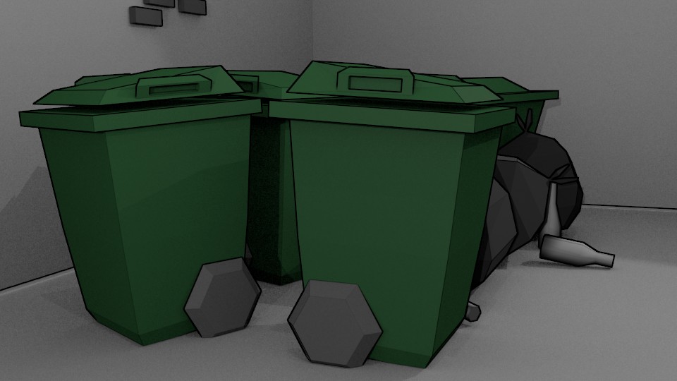Homeless scenary low poly preview image 3